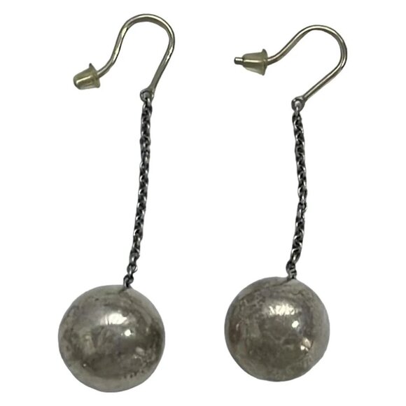 Auth TIFFANY&Co. Ball Hook - Silver Earrings - Picture 1 of 3